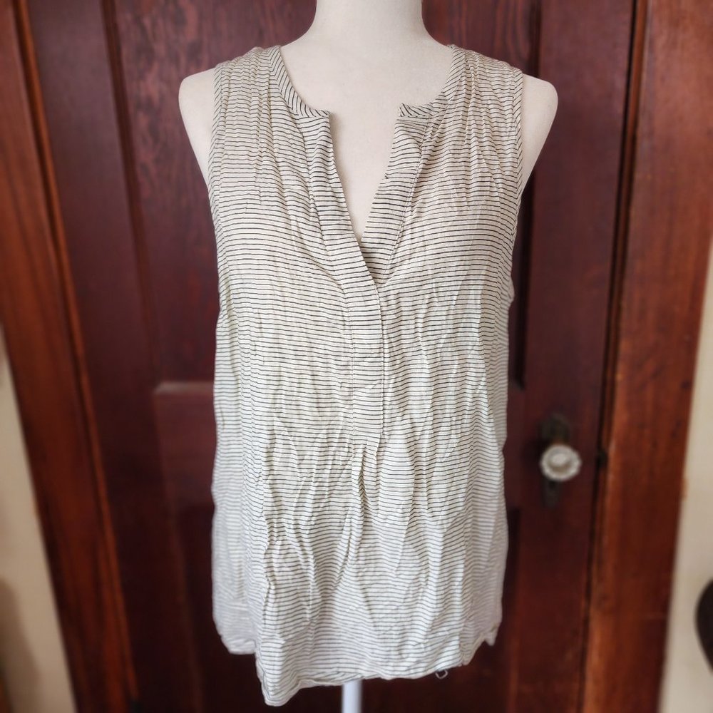 Ava Christine Light Linen Top Size L